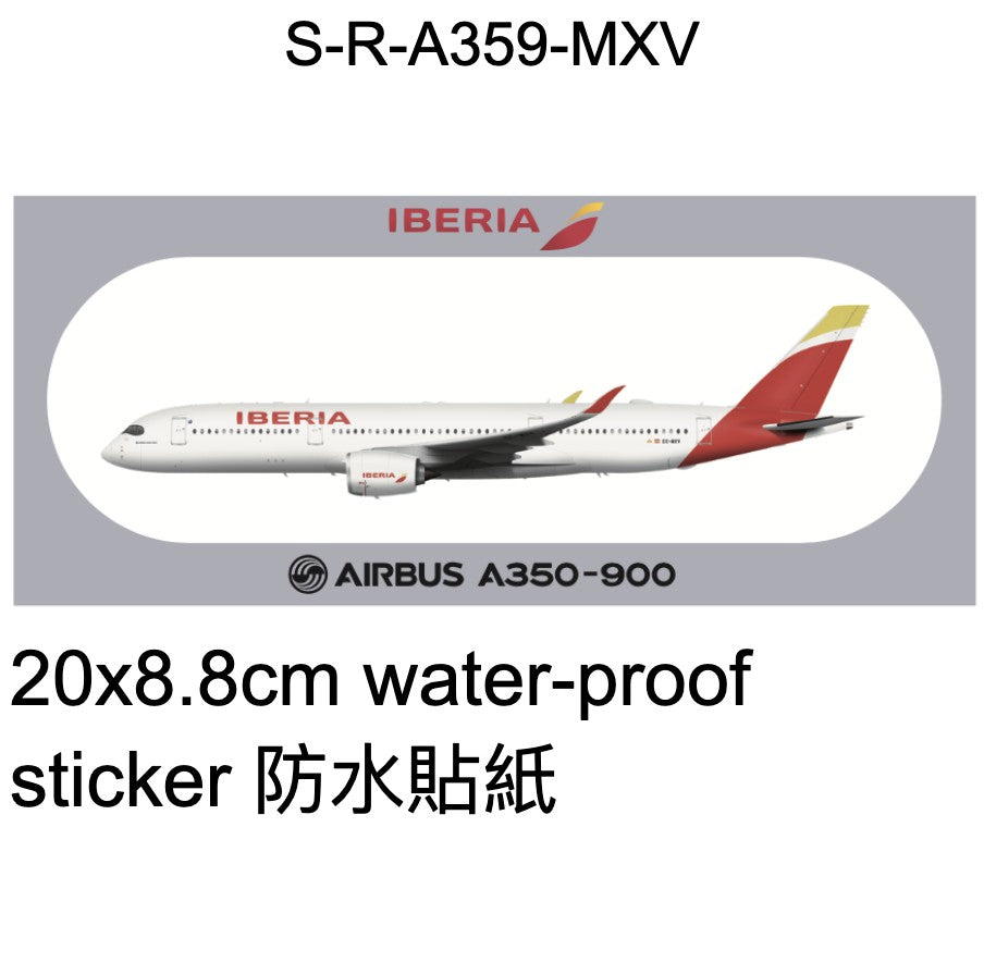 RBF現貨  IBERIA A350-900 Sticker 20x8.8cm 貼紙 S-R-A359-MXV *free shipping* 全球免運費