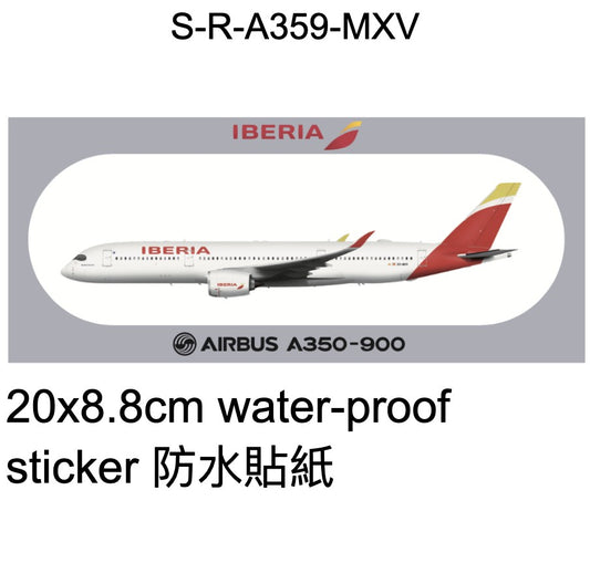 RBF現貨  IBERIA A350-900 Sticker 20x8.8cm 貼紙 S-R-A359-MXV *free shipping* 全球免運費