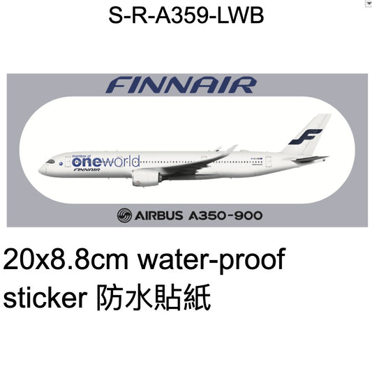 RBF現貨  FINNAIR A350-900 Sticker 20x8.8cm 貼紙 S-R-A359-LWB *free shipping* 全球免運費