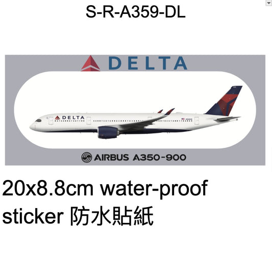 RBF現貨  DELTA A350-900 Sticker 20x8.8cm 貼紙 S-R-A359-DL *free shipping* 全球免運費