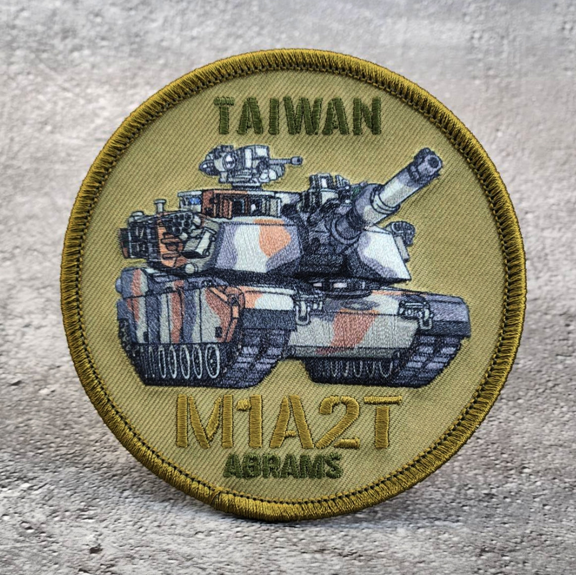 RBF現貨  TAIWAN M1A2T ABRAMS patch 10cm 臂章 ARM-M1A2T-G *free shipping* 全球免運費