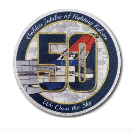 RBF現貨  YF-16 50th patch 10cm 臂章 ARM-GJFF *free shipping* 全球免運費