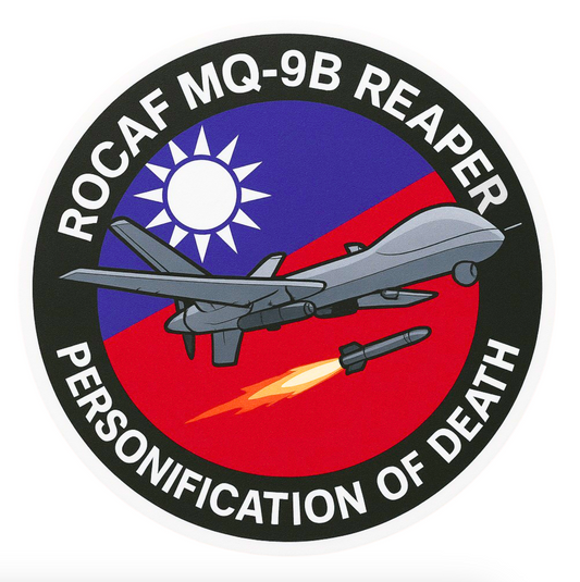 RBF現貨  TAIWAN MQ-9B STICKER 10CM 貼紙 S-RCMQ9 *free shipping* 全球免運費
