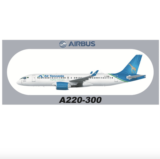 RBF現貨  A220-300 TANZANIA 20x8.8CM STICKER 貼 S-R-A220-FOWU *free shipping* 全球免運費