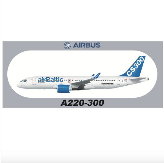 RBF現貨  A220-300 BALTIC 20x8.8CM STICKER 貼紙 S-R-A220-FFDO *free shipping* 全球免運費