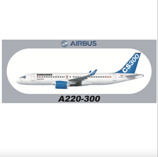 RBF現貨  A220-300 C-FFDK 20x8.8CM STICKER 貼紙 S-R-A220-FFDK *free shipping* 全球免運費