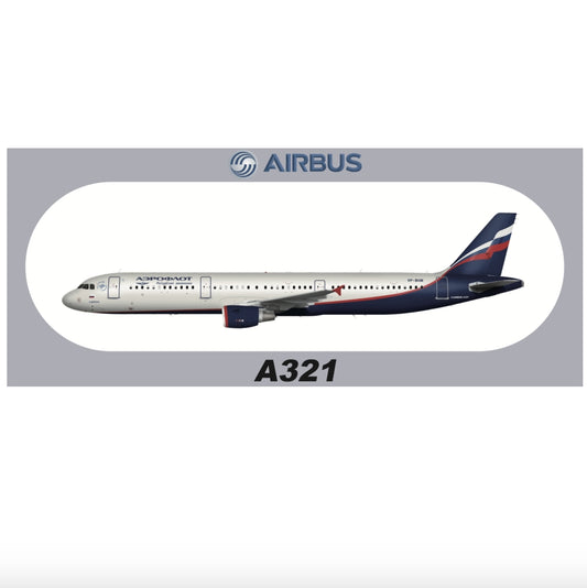 RBF現貨  A321 AEROFLOT 20x8.8CM STICKER 貼紙 S-R-A321-BUM *free shipping* 全球免運費