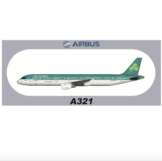 RBF現貨  A321 AER LINGUS 20x8.8CM STICKER 貼紙 S-R-A321-CPH *free shipping* 全球免運費