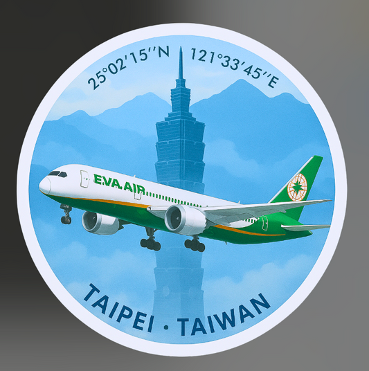 RBF 現貨 TAIPEI 787 STICKER 10CM 貼紙 S-TTBR789 全球免運 Free Shipping Worldwide