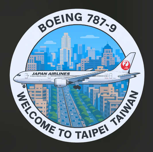 RBF現貨  TAIPEI 787 STICKER 10CM 貼紙 S-WTJL789 *free shipping* 全球免運費