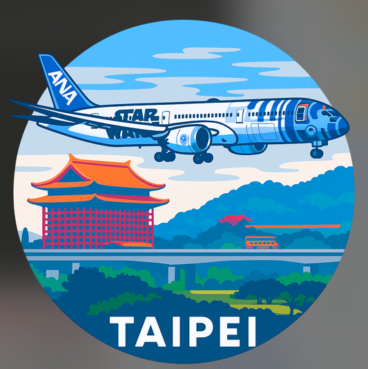 RBF現貨  TAIPEI 787 STICKER 10CM 貼紙 S-ASWT *free shipping* 全球免運費