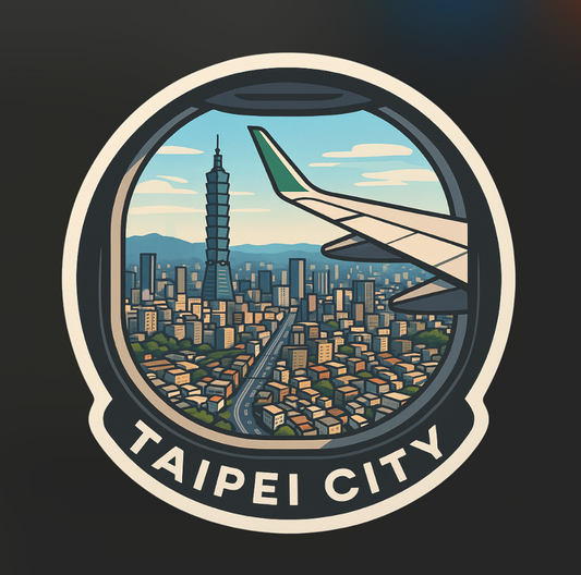 RBF現貨  TAIPEI AIRPORT STICKER 10CM 貼紙 S-TCW *free shipping* 全球免運費