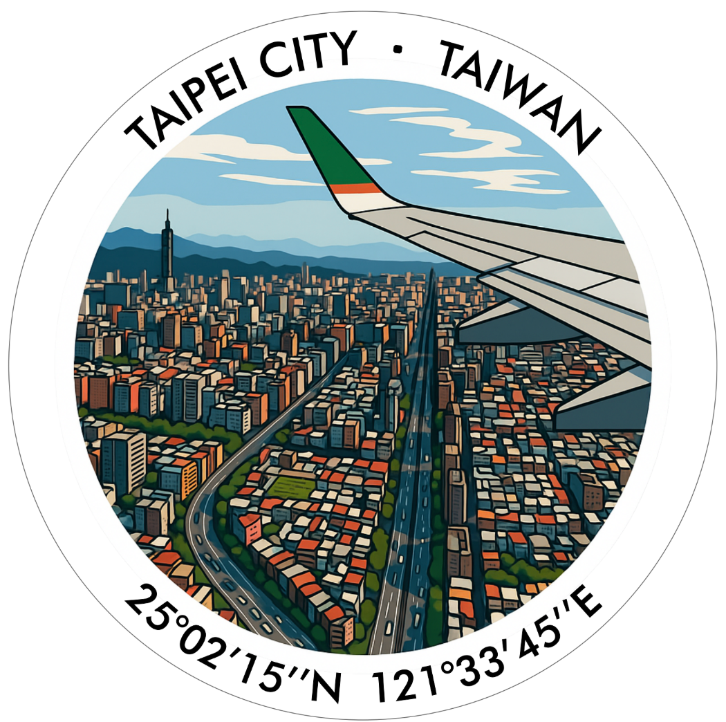 RBF現貨 TAIPEI AIRPORT STICKER 10CM 貼紙 S-TTBRW *kostenloser Versand* 全球免運費