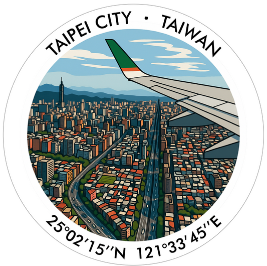 RBF現貨  TAIPEI AIRPORT STICKER 10CM 貼紙 S-TTBRW *free shipping* 全球免運費