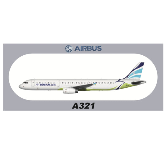 RBF現貨  Air Busan A321 sticker 20x8.8cm 貼紙 S-R-A321-7761 *free shipping* 全球免運費