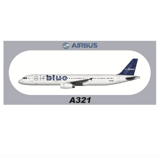 RBF現貨  Air Blue A321 sticker 20x8.8cm 貼紙 S-R-A321-BJB *free shipping* 全球免運費