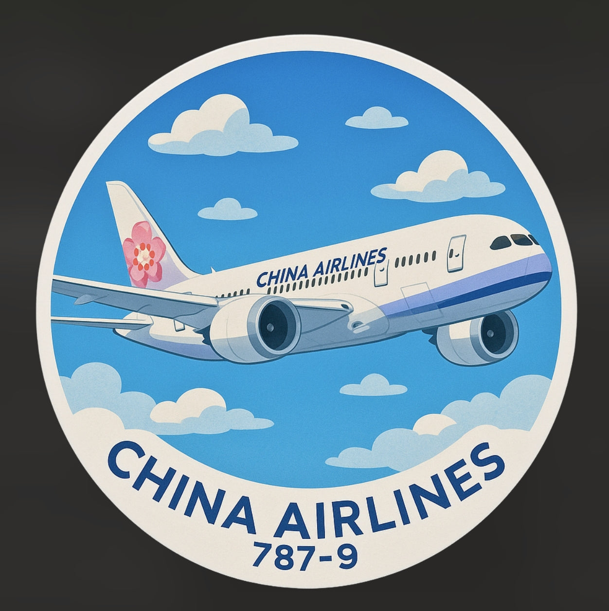 RBF現貨  China Airlines 787-9 sticker 10cm 貼紙 S-CAL789