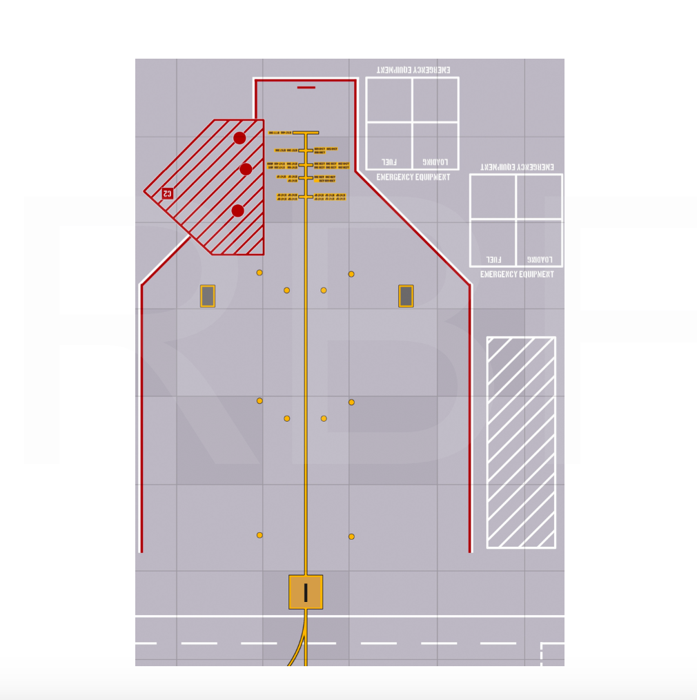 RBF現貨  1:400 APRON 210x297mm 停機坪 APRON4-1-A4 *free shipping* 全球免運費