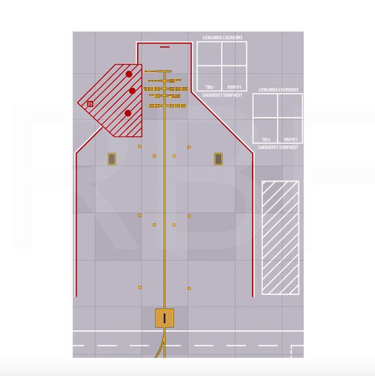RBF現貨  1:400 APRON 210x297mm 停機坪 APRON4-1-A4 *free shipping* 全球免運費