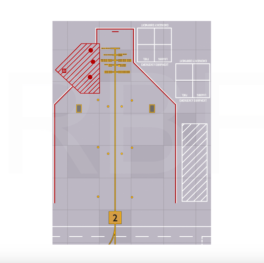 RBF現貨  1:400 APRON 210x297mm 停機坪 APRON4-2-A4 *free shipping* 全球免運費