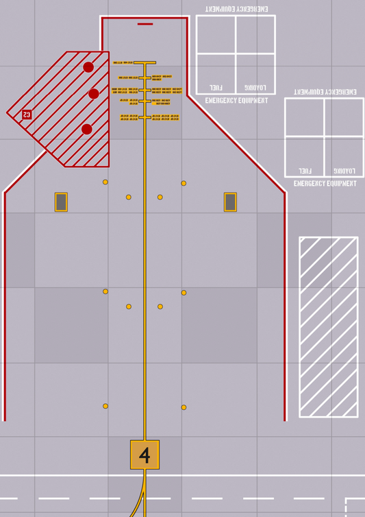 RBF現貨  1:400 APRON 210x297mm 停機坪 APRON4-4-A4 *free shipping* 全球免運費