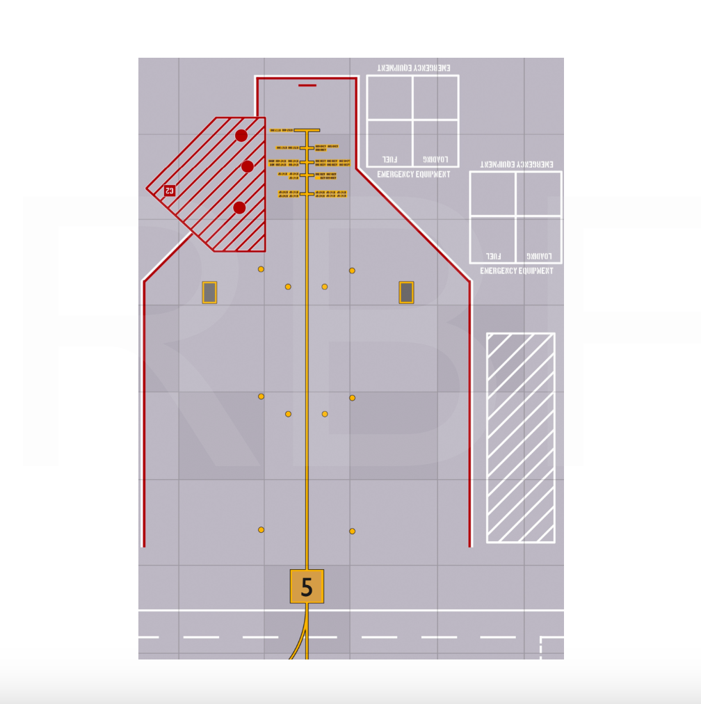 RBF現貨  1:400 APRON 210x297mm 停機坪 APRON4-5-A4 *free shipping* 全球免運費