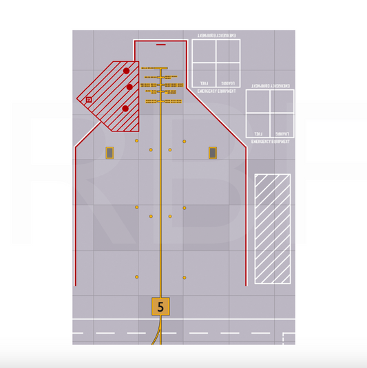 RBF現貨  1:400 APRON 210x297mm 停機坪 APRON4-5-A4 *free shipping* 全球免運費