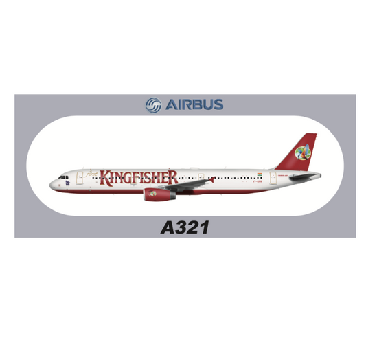 RBF現貨  KINGFISHER A321 20x8.8CM STICKER 貼紙 S-R-321-KFR *free shipping* 全球免運費