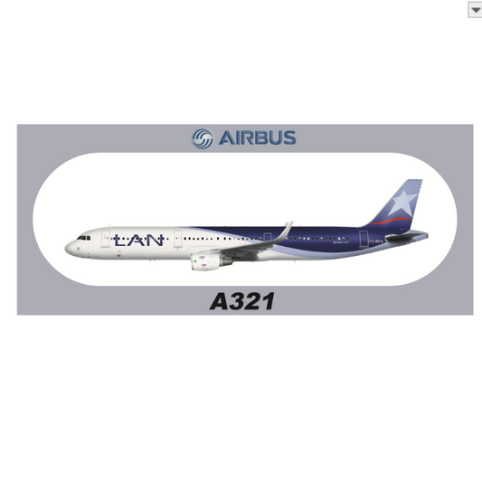 RBF現貨  LAN A321 20x8.8CM STICKER 貼紙 S-R-321-BEA *free shipping* 全球免運費