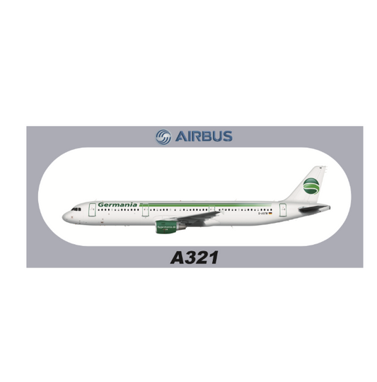 RBF 在庫あり ゲルマニア A321 20x8.8CM ステッカー SR-321-ASTW *送料無料*