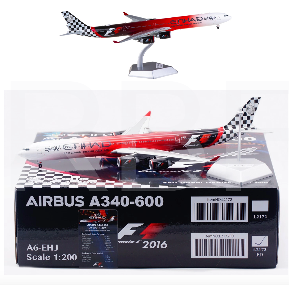 „RBF絕版 SQ 1:200 Etihad A340-600 klappt nach unten L2173FD *kostenloser Versand* 全球免運費“
