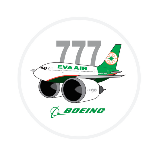 RBF現貨  EVA AIR 777 sticker 7cm 貼紙 S-C-777-BRW *free shipping* 全球免運費