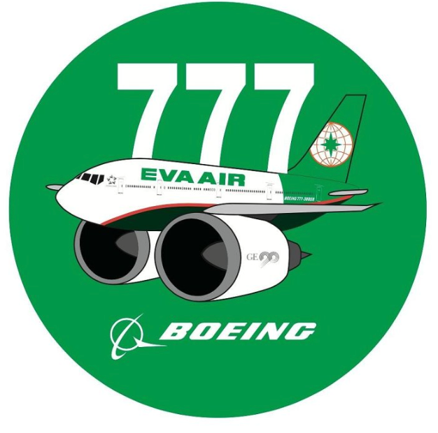 RBF-Aufkleber „EVA AIR 777“, 7 cm, Größe SC-777-BRG *kostenloser Versand*