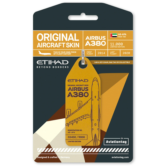 RBF 現貨 Aviationtag Etihad A380 A6-APA Gold 4260411672463G 全球免運 Free Shipping Worldwide