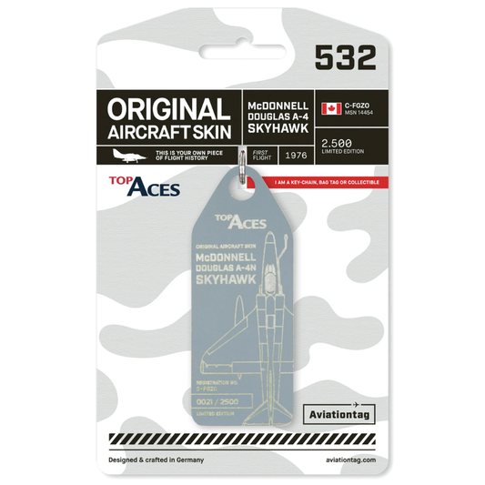 RBF  Aviationtag A-4 Skyhawk C-FGZO Grey  4260411672470 全球免運 Free Shipping Worldwide