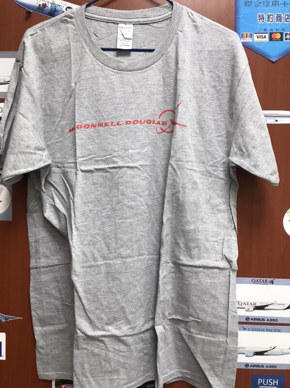 RBF絕版  MCDONNELL DOUGLAS T-SHIRT GREY M 灰 T-MD-GR-M *free shipping* 全球免運費