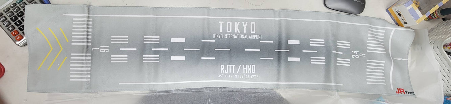 RBF絕版  東京羽田機場 跑道 RUNWAY TOWEL 運動毛巾 TOWEL-RJTT *free shipping* 全球免運費