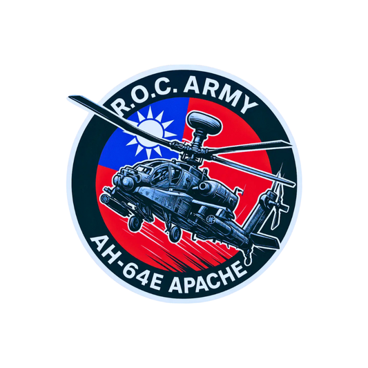 RBF現貨  ROC AH-64 10CM STICKER 貼紙 S-RCAH64 *free shipping* 全球免運費
