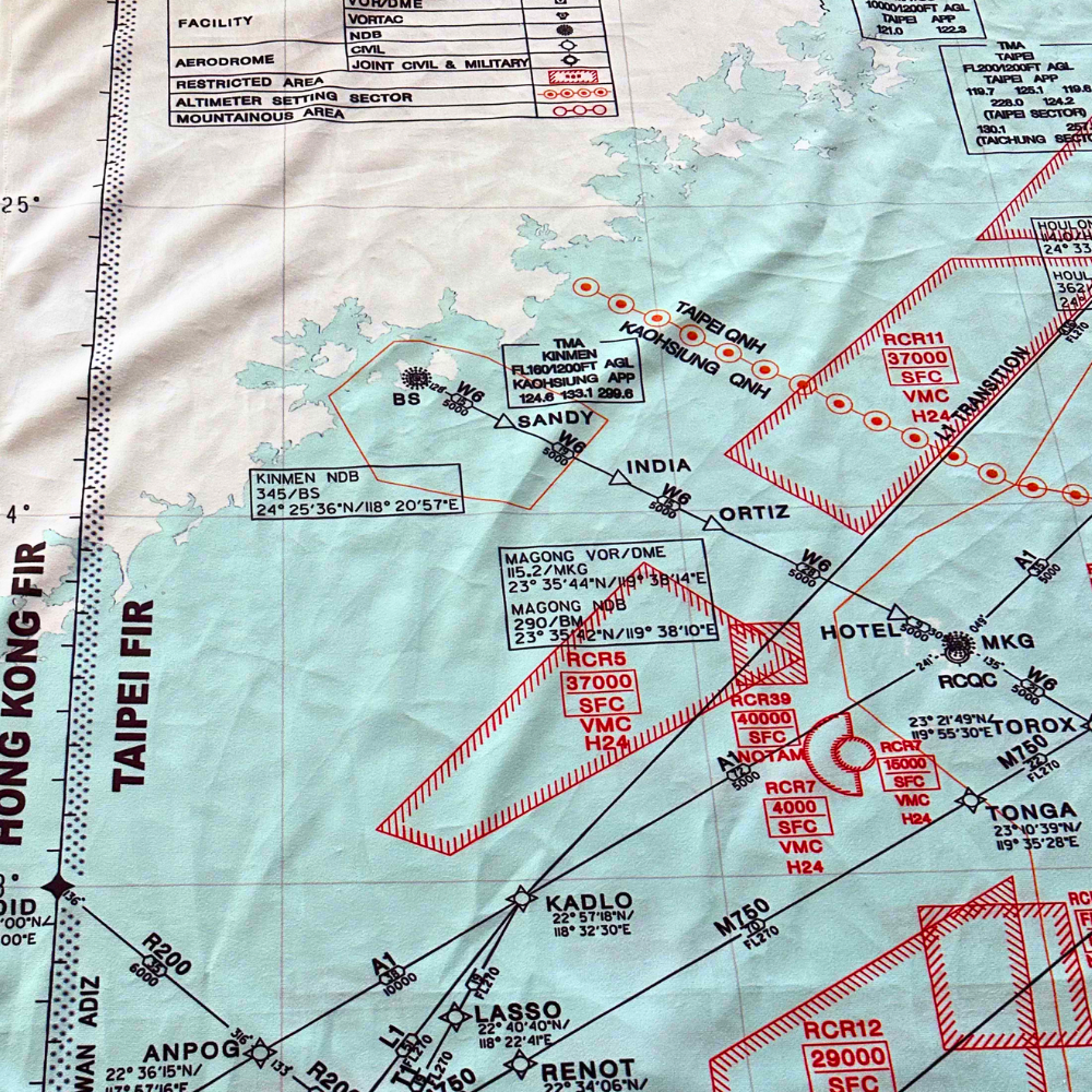 RBF現貨 Wandteppich Taiwan Airspace 台灣航圖 掛布 FP150110-TW-AIRWAY *kostenloser Versand* 全球免運費