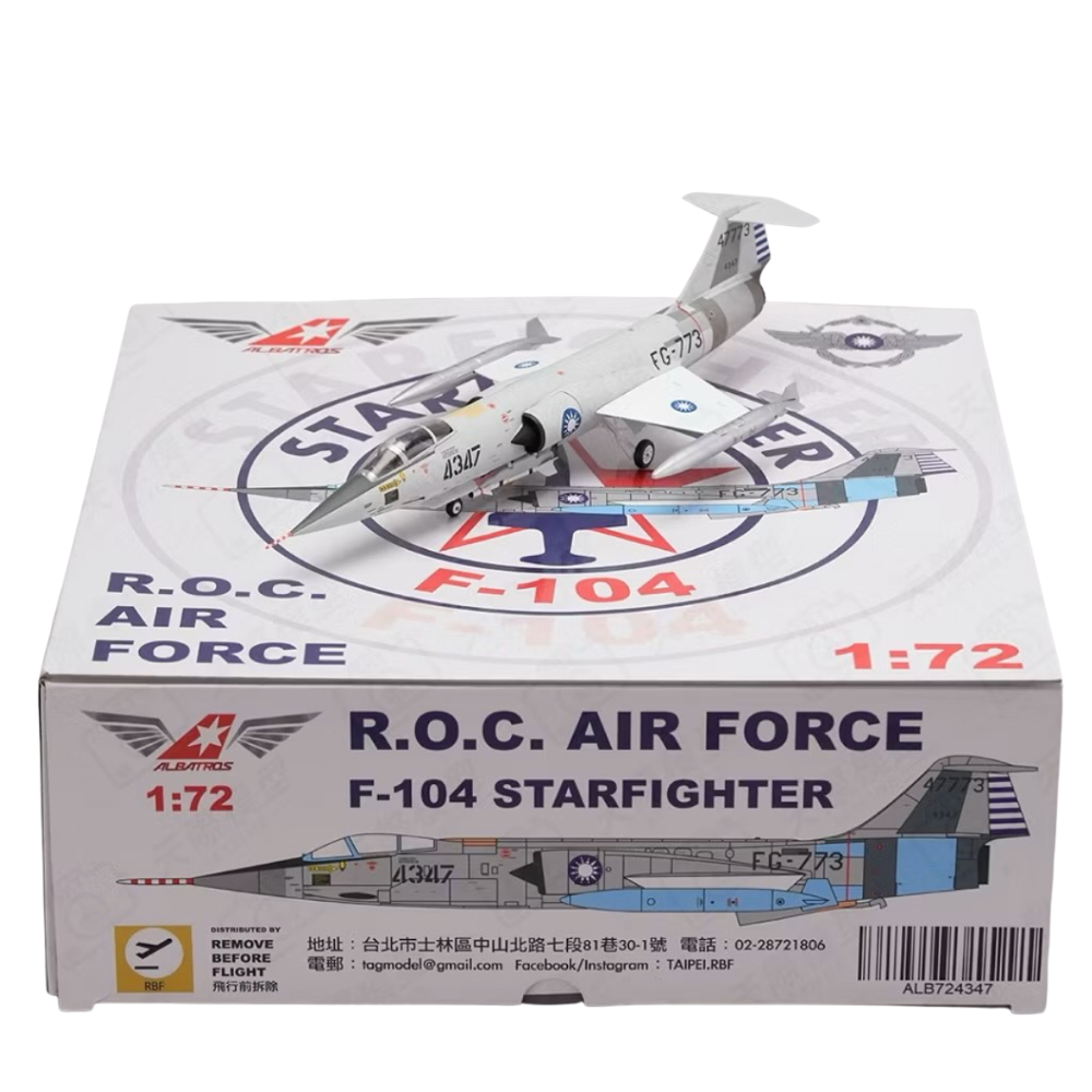 RBF現貨 ALB 金屬 1:72 ROCAF F-104 4347 ALB724347 *kostenloser Versand* 全球免運費