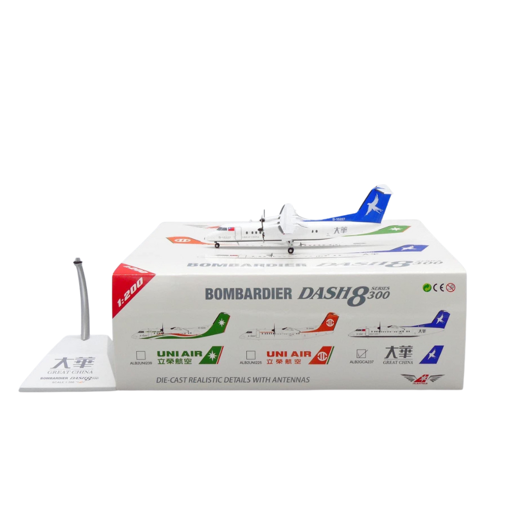 RBF現貨 ALB 金屬 1:200 GREAT CHINA DASH-8-300 B-15227 ALB2GCA237 *kostenloser Versand* 全球免運費