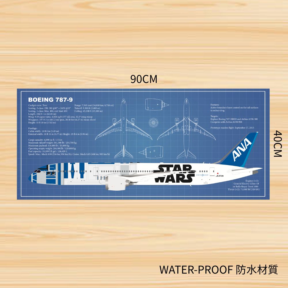 RBF現貨  787-9 Desk Pad 90x40cm 軟墊 PAD9040-B789-73A 全球免運 Free Shipping Worldwide