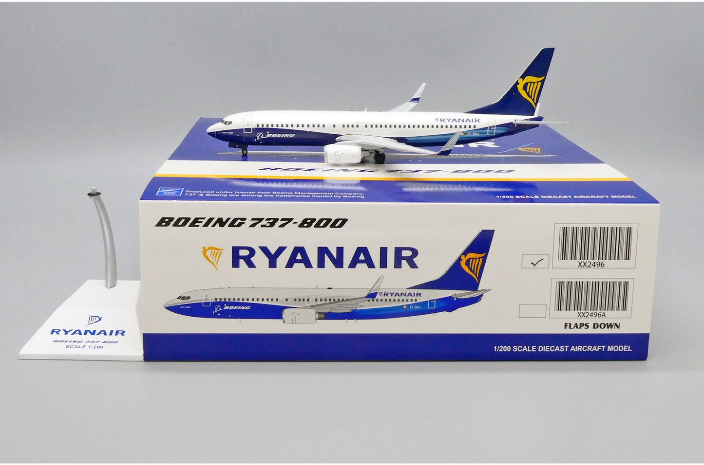 RBF絕版 JC 金屬 1:200 Ryanair BOEING B 737-800 EI-DC XX2496 *free shipping* 全球免運費