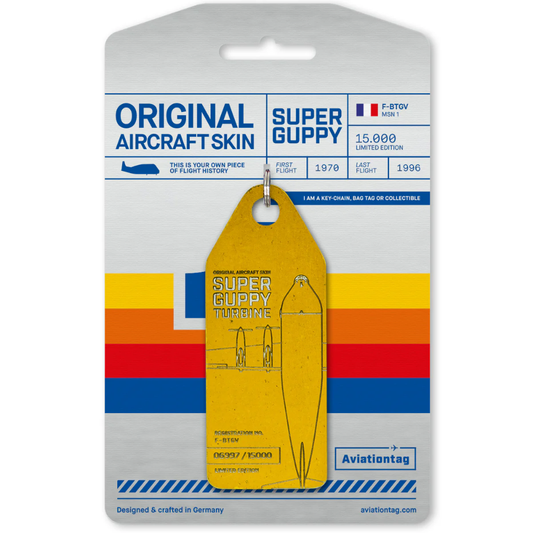 RBF絕版   AVIATIONTAG Super Guppy Yellow 4260411671633B *free shipping* 全球免運費