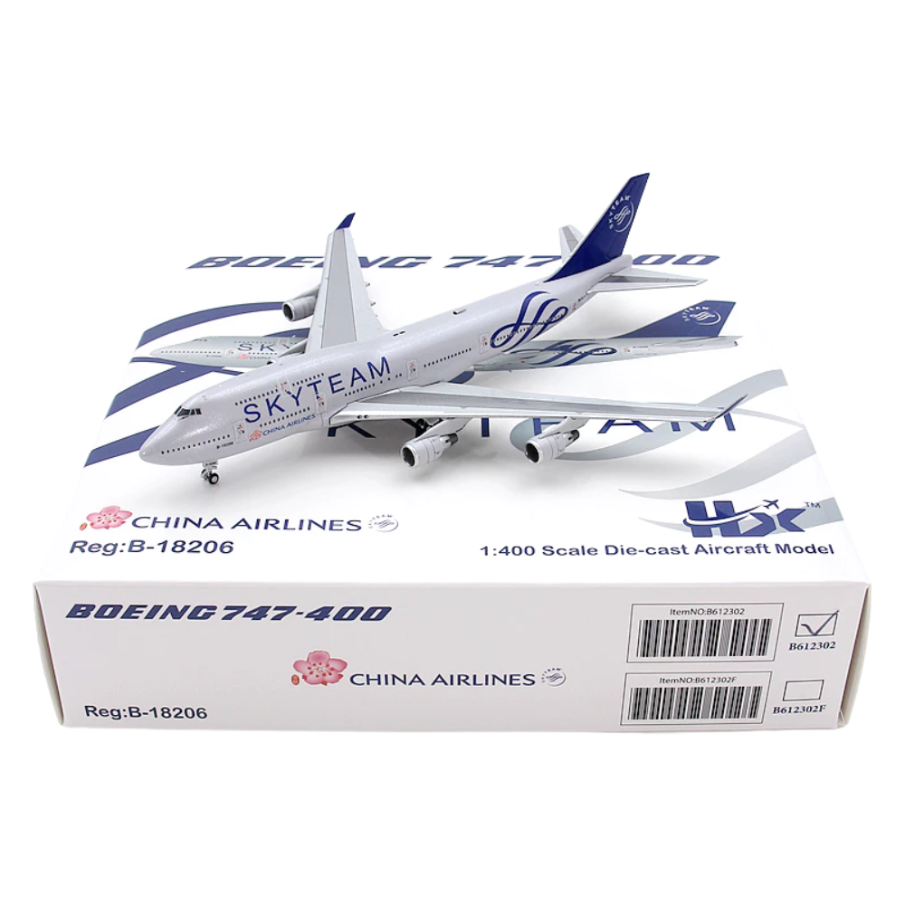 RBF現貨  HX 1:400 China Airlines 747-400 Skyt B612302 *free shipping* 全球免運費
