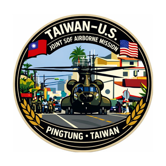 RBF現貨  Taiwan x US mission 7cm sticker 貼紙 S7-JSAMPT 全球免運 Free Shipping Worldwide
