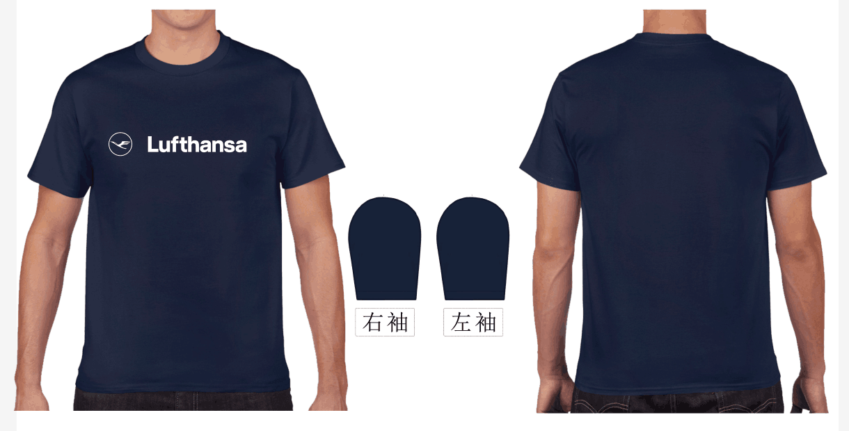 RBF絕版   LUFTHANSA T-SHIRT XL SIZE,DARK BLUE T-DBL-LH-XL *free shipping* 全球免運費