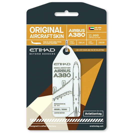 RBF在庫あり：Aviationtag Etihad A380 A6-APA（ホワイト 4260411672463 *送料無料*）