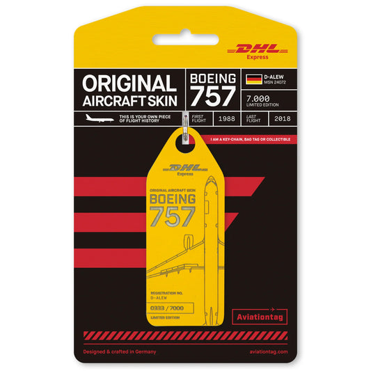 RBF在庫あり Aviationtag DHL 757 D-ALEW (イエロー) 4260411672241 *送料無料* 世界中送料無料