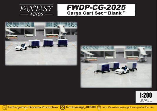 RBF絕版 FANTASY 機場地勤 1:200 CARGO Cart Set Blank FWDP-CG-2025 *free shipping* 全球免運費